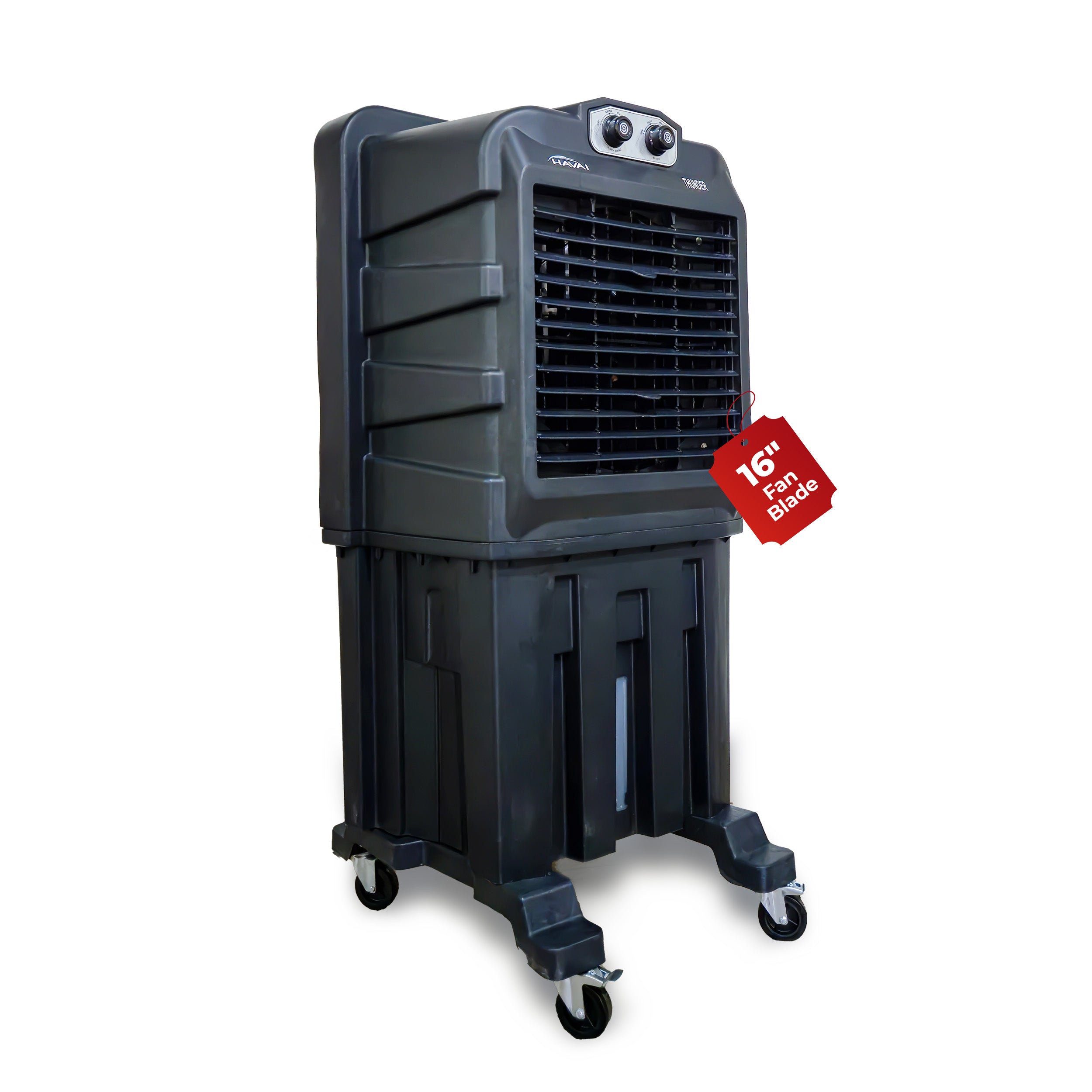 Thunder 85 Desert Cooler – 85L, 16-Inch Aluminum Blade, Single Side Thick Honeycomb, 300 sq. ft. Coverage, Powerful Air Throw & Delivery