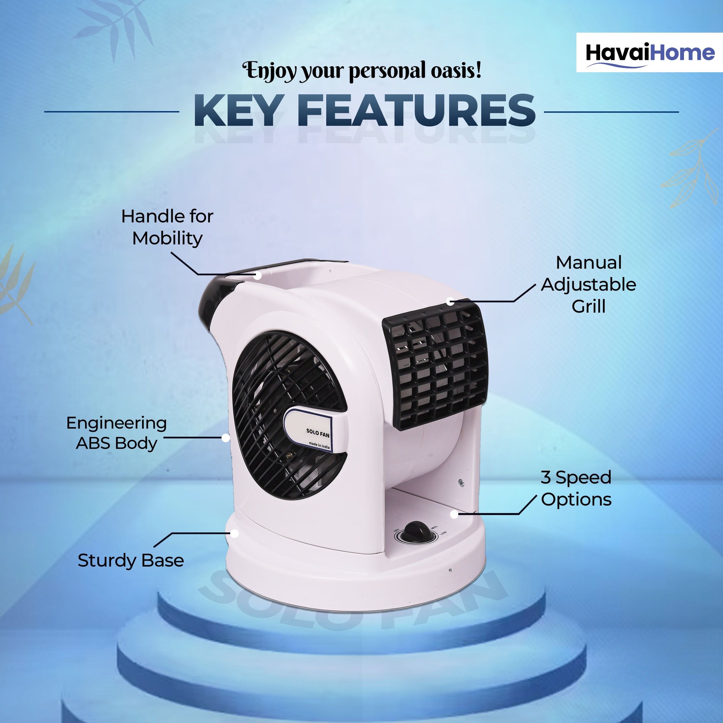 HAVAI Solo Blower Fan - White