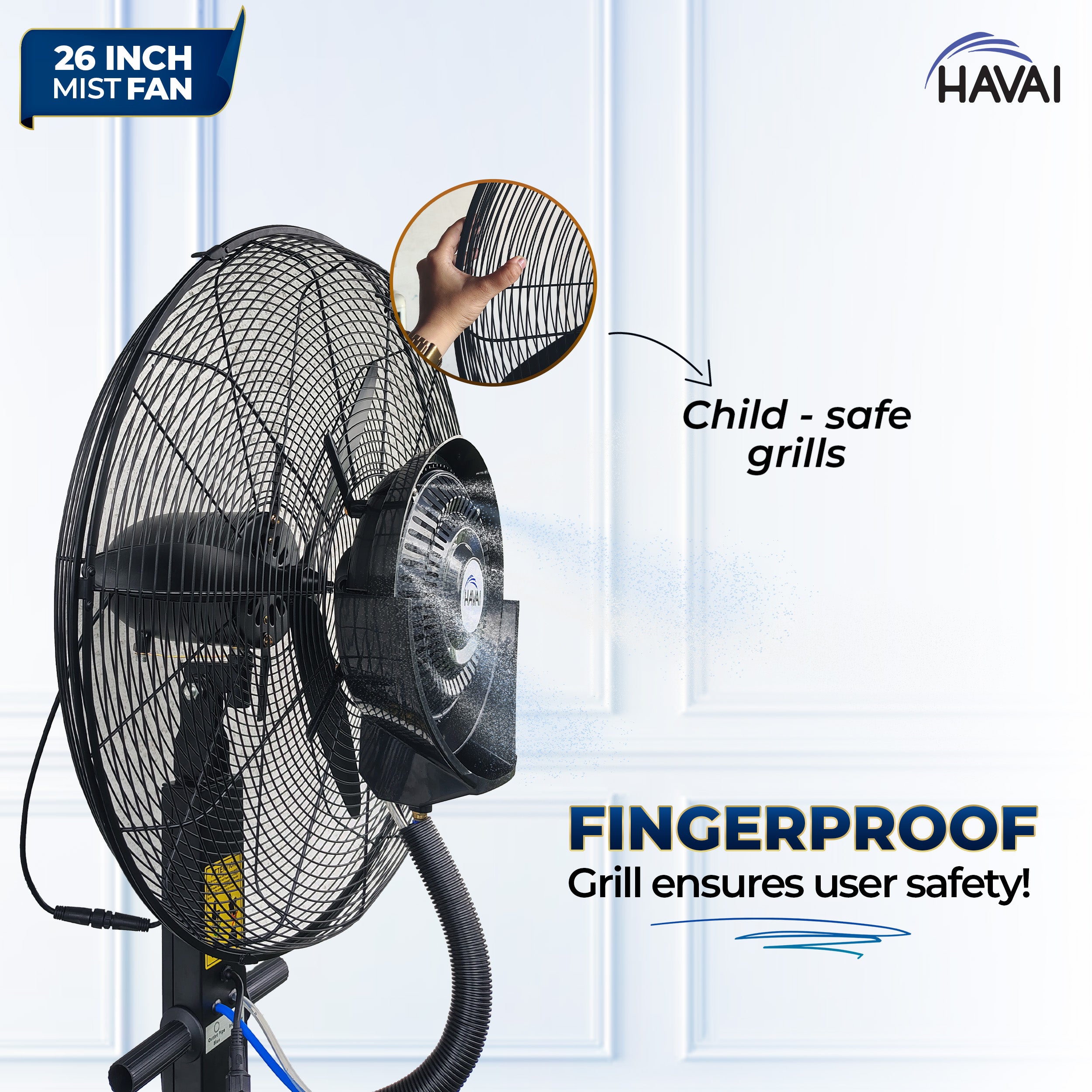 HAVAI Mist Fan 26 inch, 41 Litre Tank, Assembly Included