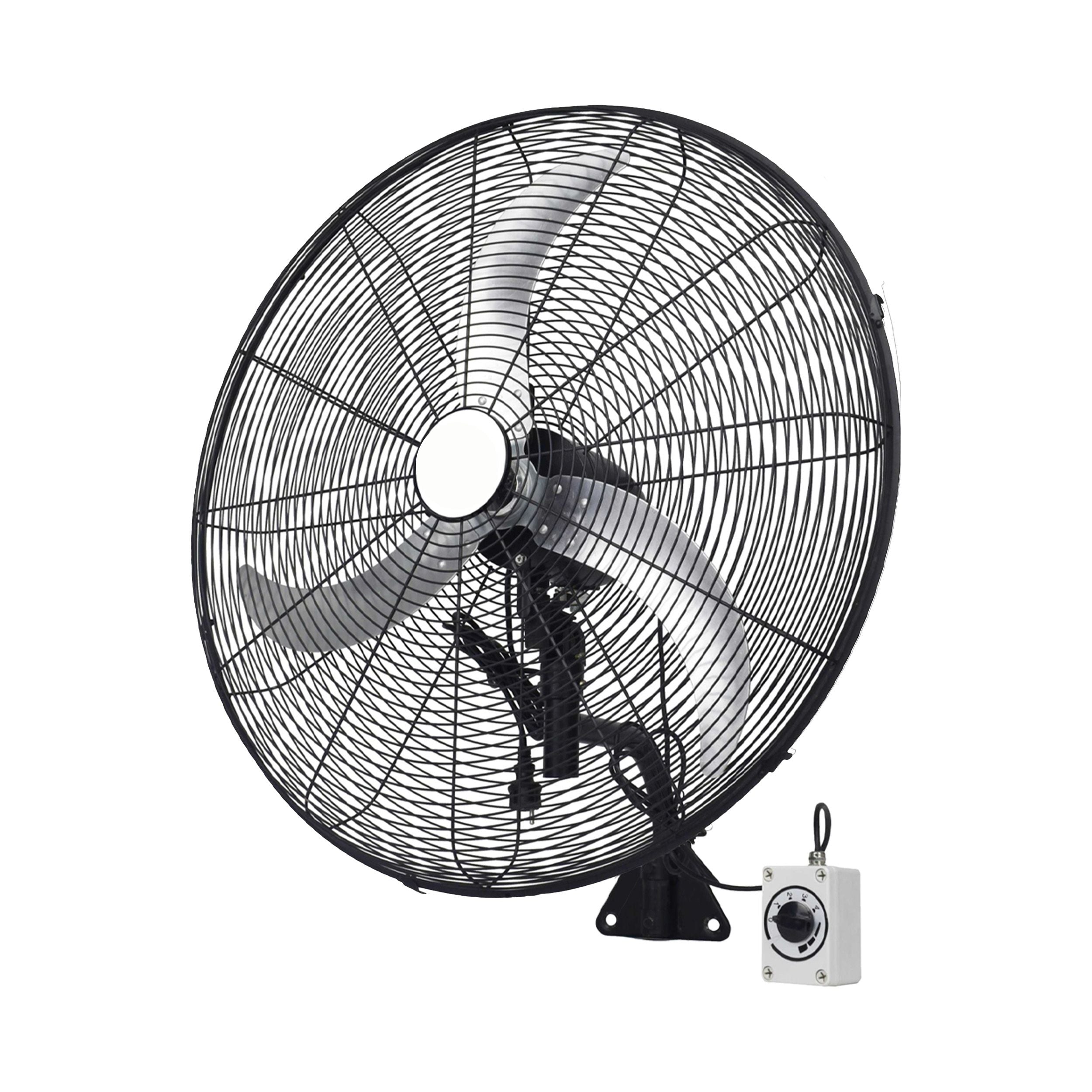 26" BLDC High-Speed Wall-Mount Fan – 3-Blade Design, Energy Efficient (20W-135W), 700-1400 RPM, 13,500 M³/Hr Airflow, 60-Foot Air Throw, 4-Speed Control, 2-Year Warranty