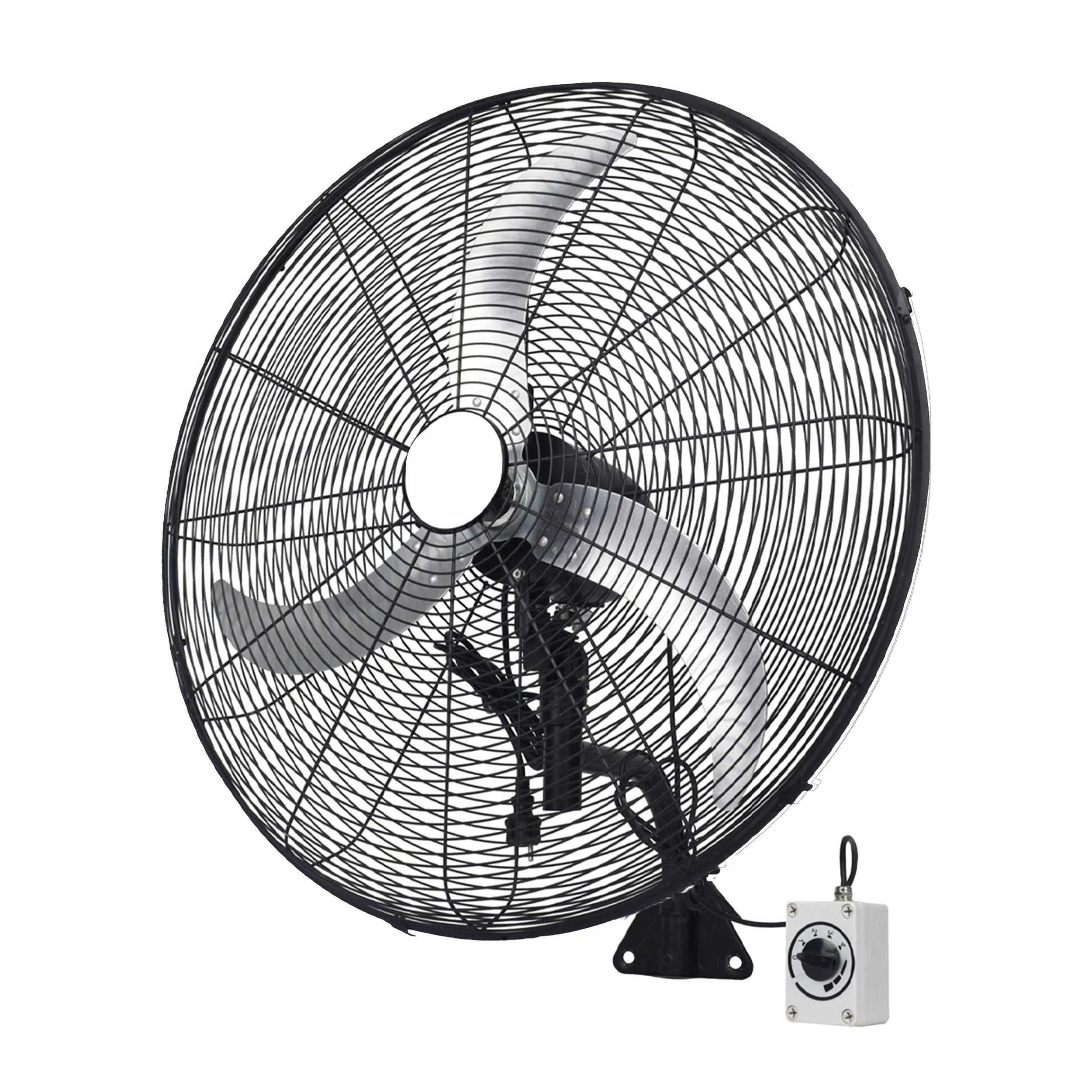 30" BLDC High-Speed Wall-Mount Fan – 3-Blade Design, Energy Efficient (20W-135W), 700-1400 RPM, 18,000 M³/Hr Airflow, 75-Foot Air Throw, 4-Speed Control, 2-Year Warranty