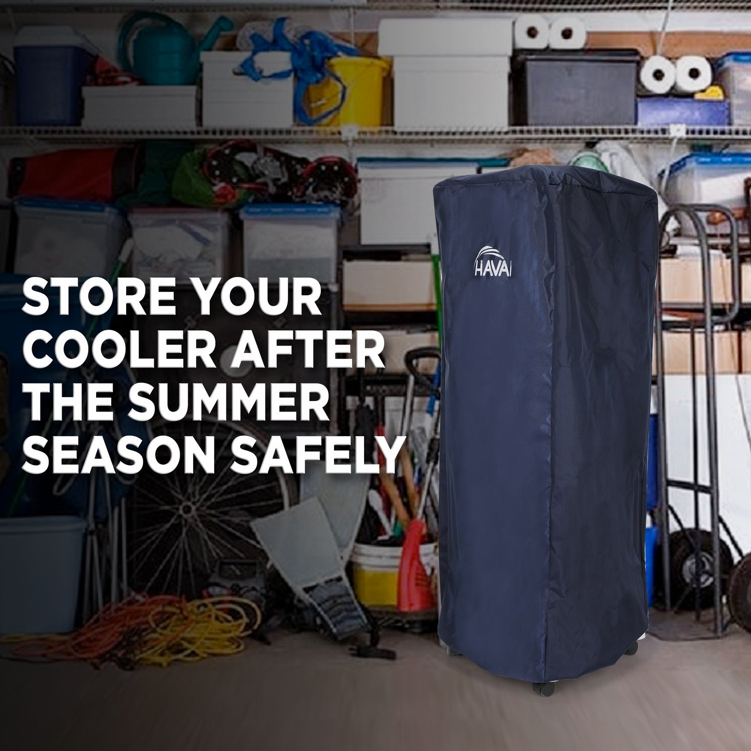 HAVAI Premium Cooler Cover for Havells Kace 95 Litre Desert Cooler Water Resistant.Cover Size(LXBXH) cm: 64 X 45 X 129