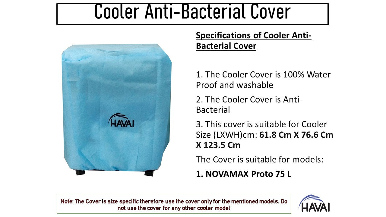 HAVAI Anti Bacterial Cover for Novamax Proto 75 L Desert Cooler Water Resistant.Cover Size(LXBXH) cm: 61.8 x 76.6 x 123.5
