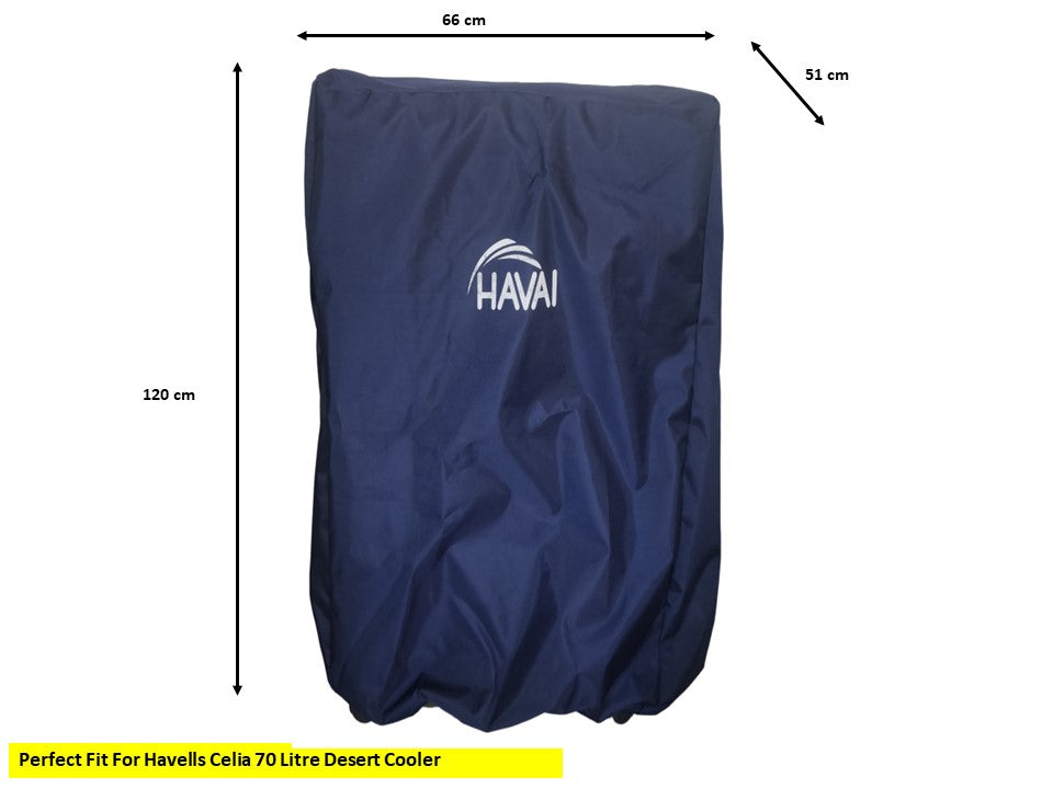 HAVAI Premium Cooler Cover for Havells Celia 70 Litre Desert Cooler Water Resistant.Cover Size(LXBXH) cm: 66 X 51 X 120