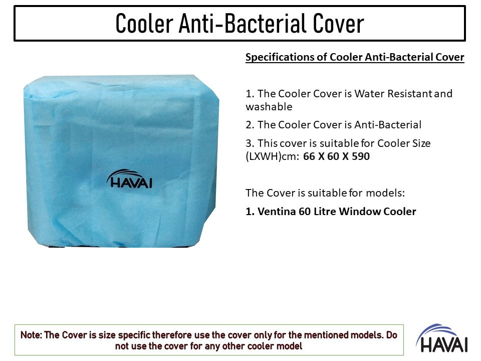 HAVAI Anti Bacterial Cover for Kenstar Ventina 60 Litre Window Cooler Water Resistant.Cover Size(LXBXH) cm: 66 X 60 X 590