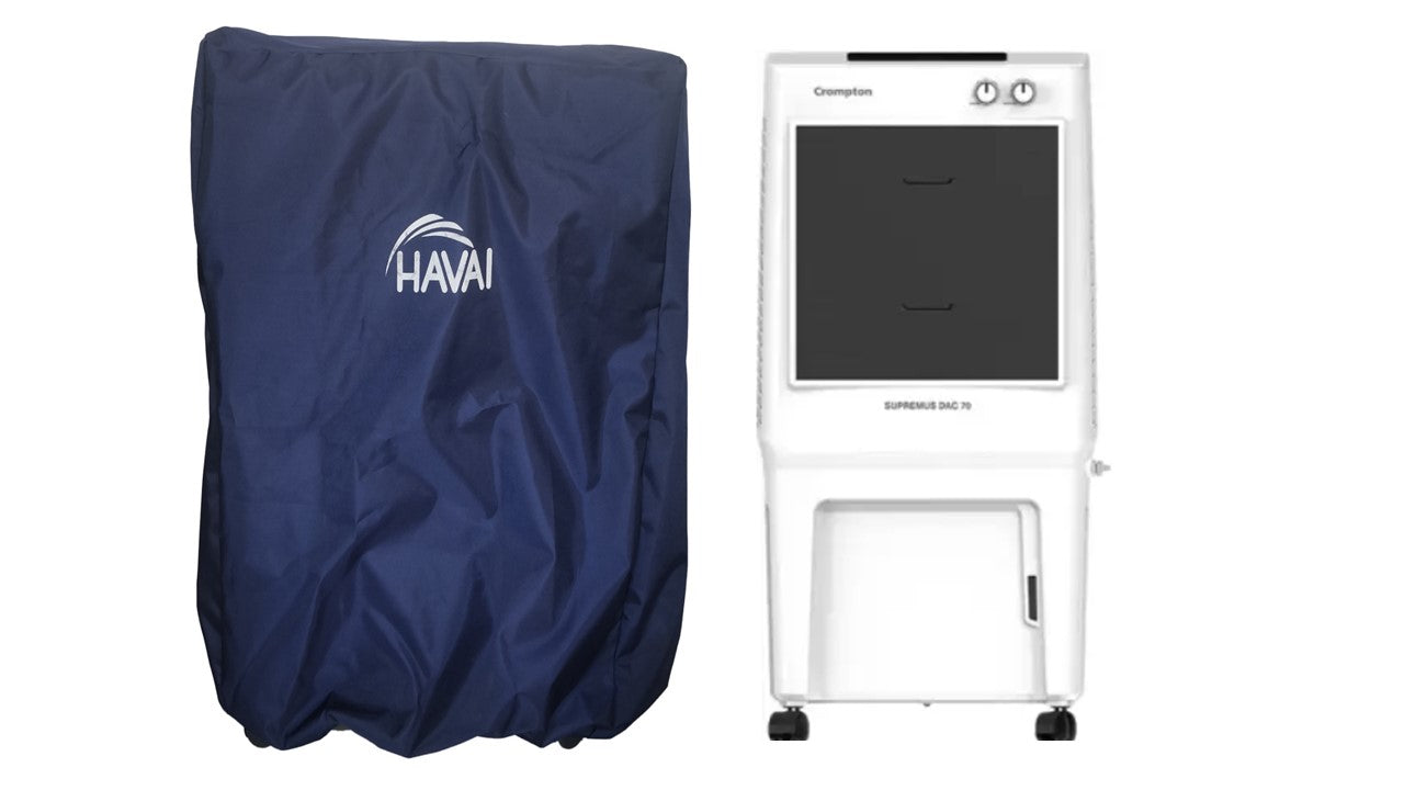 HAVAI Premium Cooler Cover for Crompton  SUPREMUS Dac 70Litre Desert  Cooler Water Resistant.Cover Size(LXBXH) cm: 60 X 43 X 115