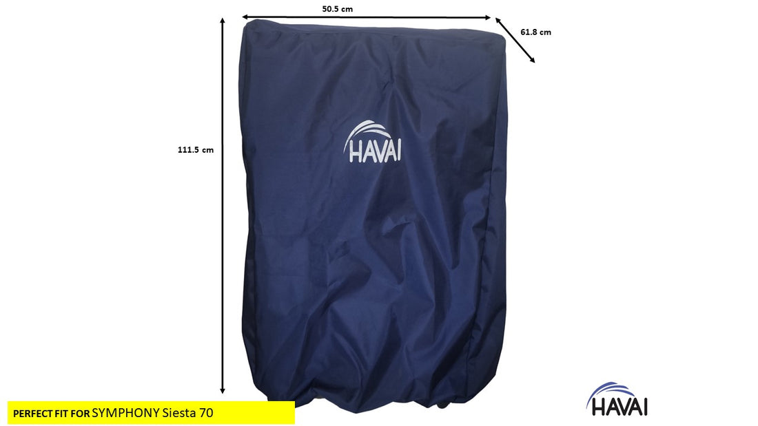 HAVAI Premium Cooler Cover for Symphony Siesta 70 Litre Desert Cooler Water Resistant.Cover Size(LXBXH) cm: 50.5 x 61.8 x 111.5