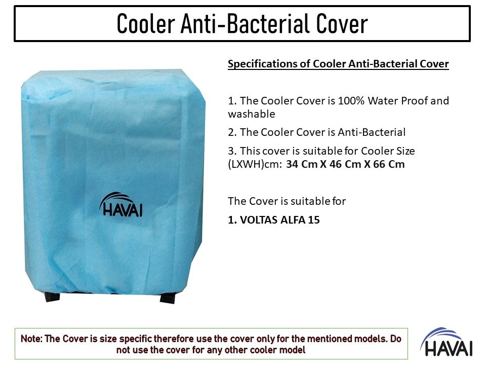 HAVAI Anti Bacterial Cover for Voltas Alfa 15 Litre Personal  Cooler Water Resistant.Cover Size(LXBXH) cm: 34 x 46 x 66