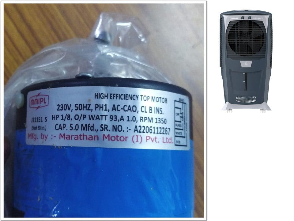 Main/Electric Motor - For Crompton Ozone classic 55 H Litre Desert Cooler