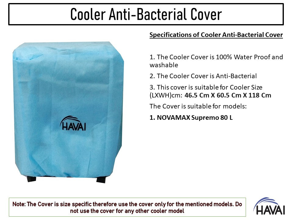 HAVAI Anti Bacterial Cover for Novamax Supremo 80L Desert Cooler Water Resistant.Cover Size(LXBXH) cm: 46.5 x 60.5 x 118