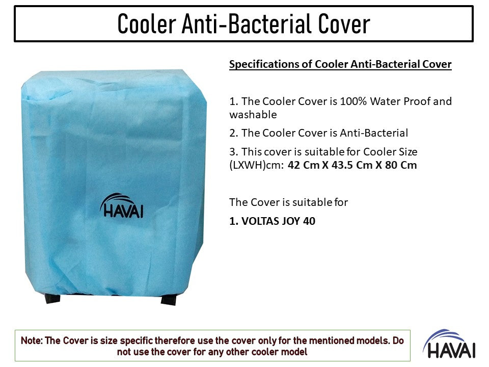 HAVAI Anti Bacterial Cover for Voltas JOY 40 Litre Personal  Cooler Water Resistant.Cover Size(LXBXH) cm: 42 x 43.5 x 80