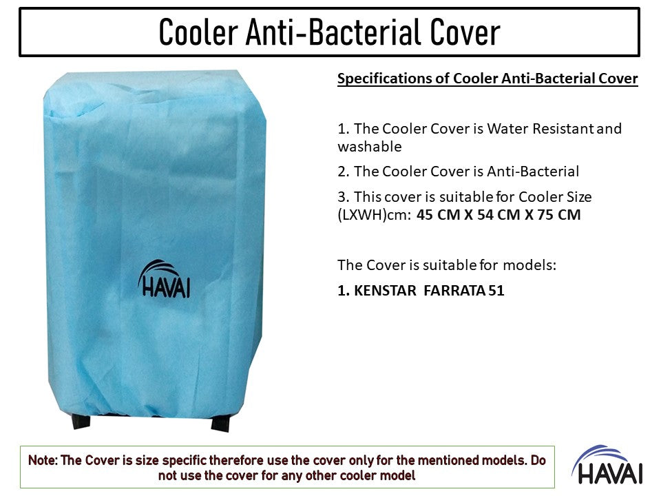 HAVAI Anti Bacterial Cover for Kenstar FARRATA 51 Litre Desert Cooler Water Resistant.Cover Size(LXBXH) cm:45 x 54 x 75
