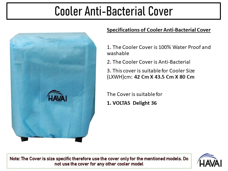 HAVAI Anti Bacterial Cover for Voltas Delight 36 Litre Personal  Cooler Water Resistant.Cover Size(LXBXH) cm: 42 x 43.5  x 80
