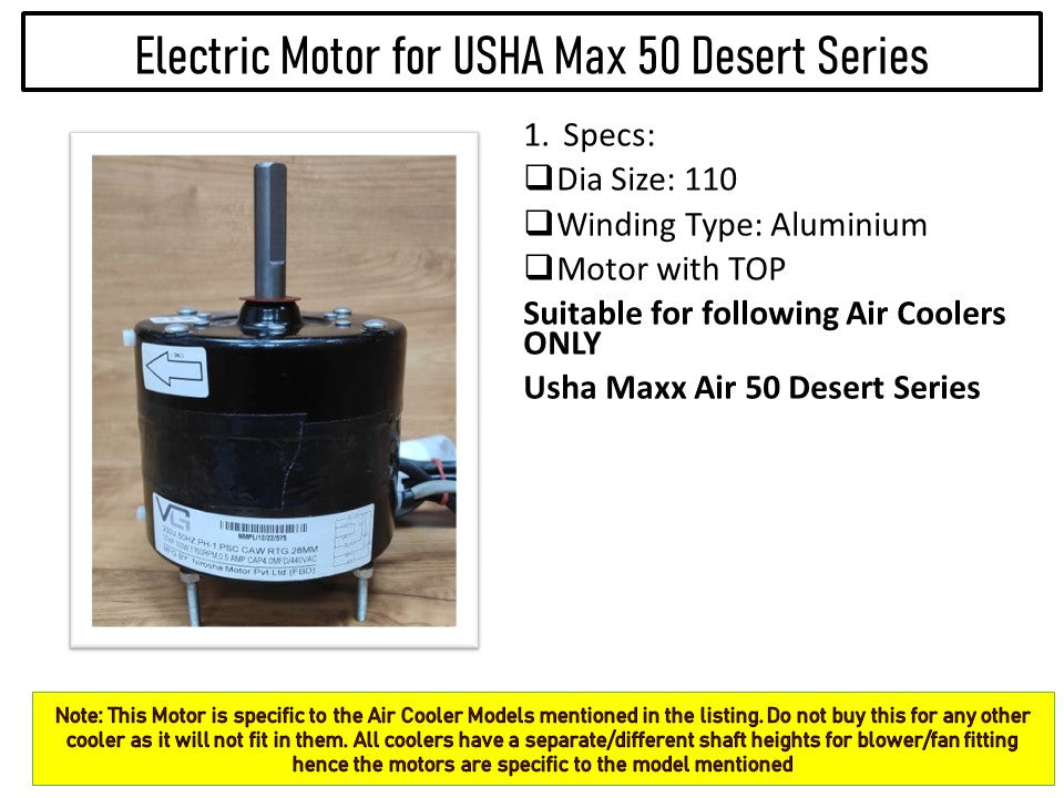 Main/Electric Motor - For Usha Maxx Air 50 Desert Cooler