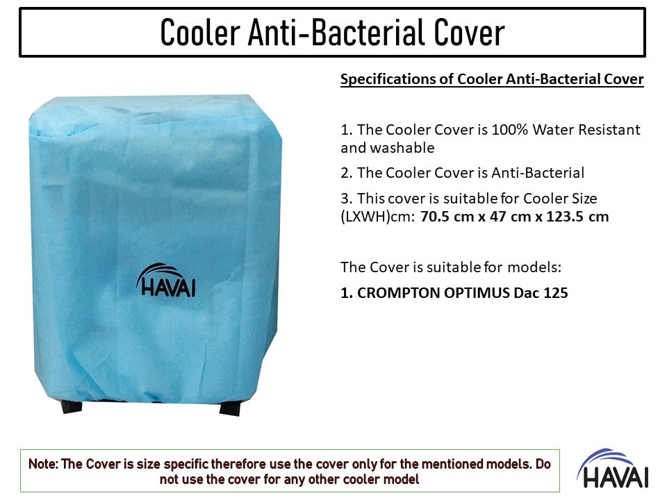 HAVAI Anti Bacterial Cover for Crompton  OPTIMUS Dac 125 Litre Desert Cooler Water Resistant.Cover Size(LXBXH) cm: 70.5 x 47 x 123.5