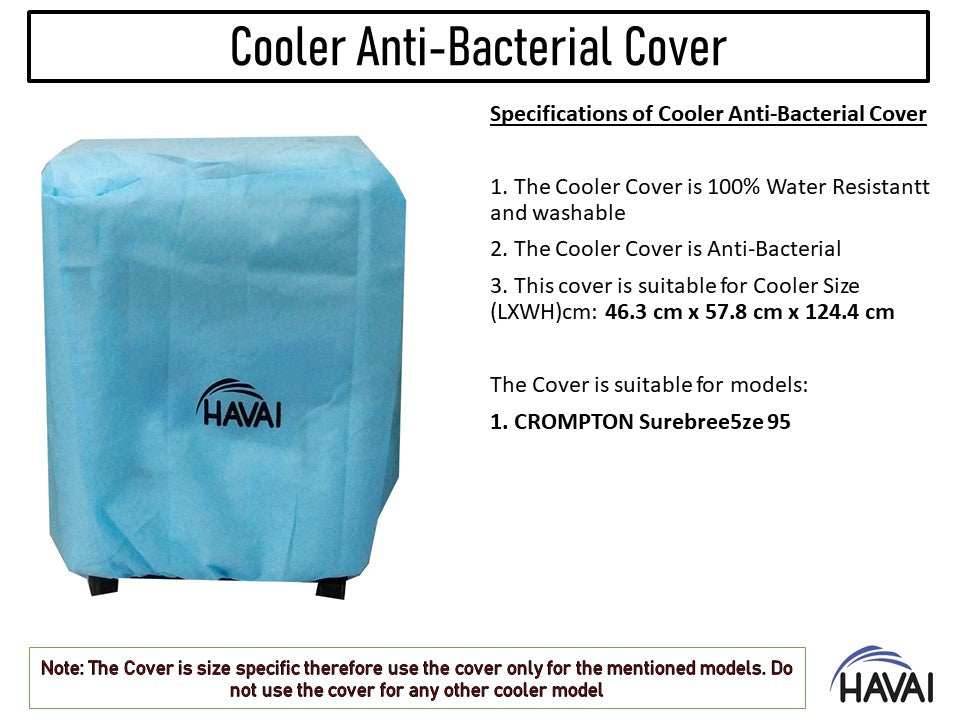 HAVAI Anti Bacterial Cover for Crompton Surebreeze 95 Desert Cooler Water Resistant.Cover Size(LXBXH) cm: 46.3x 57.8 x 124.4