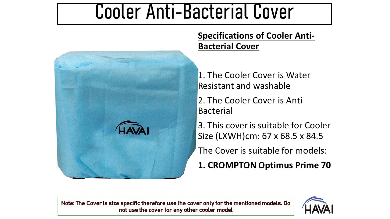 HAVAI Anti Bacterial Cover for Crompton Optimus Prime 70 Window Cooler Water Resistant.Cover Size(LXBXH) cm: 67 x 68.5 x 84.5