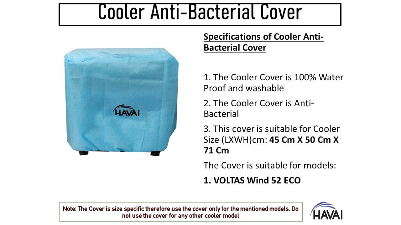 HAVAI Anti Bacterial Cover for Voltas Wind 52 ECO Litre Window Cooler Water Resistant.Cover Size(LXBXH) cm: 45 x 50  x 71