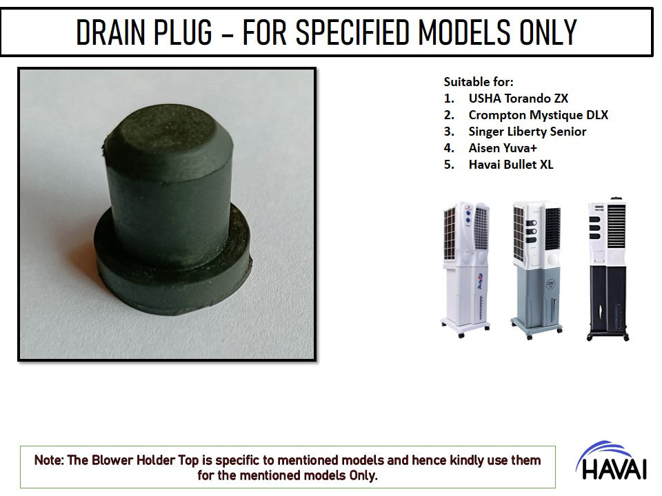 HAVAI Black Drain Plug - For Specific Models ONLY