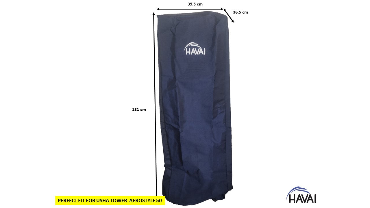 HAVAI Premium Cooler Cover for USHA AEROSTYLE 50 Litre Tower Cooler Water Resistant.Cover Size(LXBXH) cm: 39.5  x 36.6  X 131