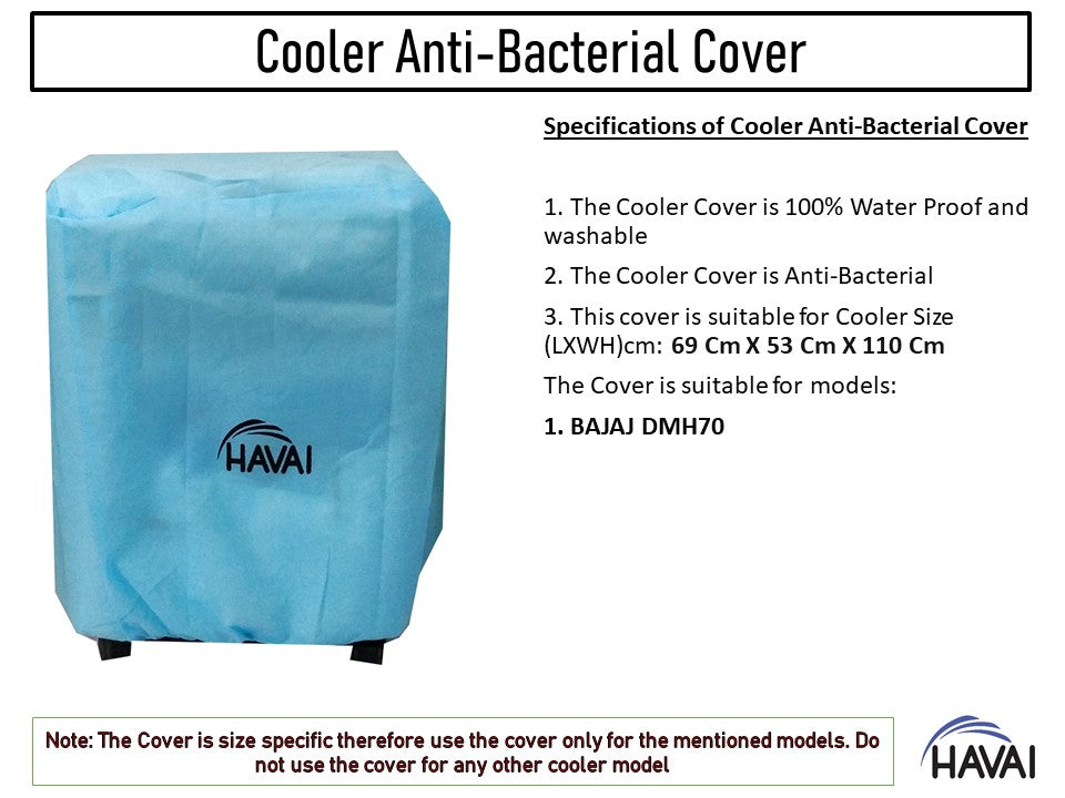 HAVAI Anti Bacterial Cover for Bajaj DMH70 Litre Desert Cooler Water Resistant.Cover Size(LXBXH) cm: 69 x 53 x 110