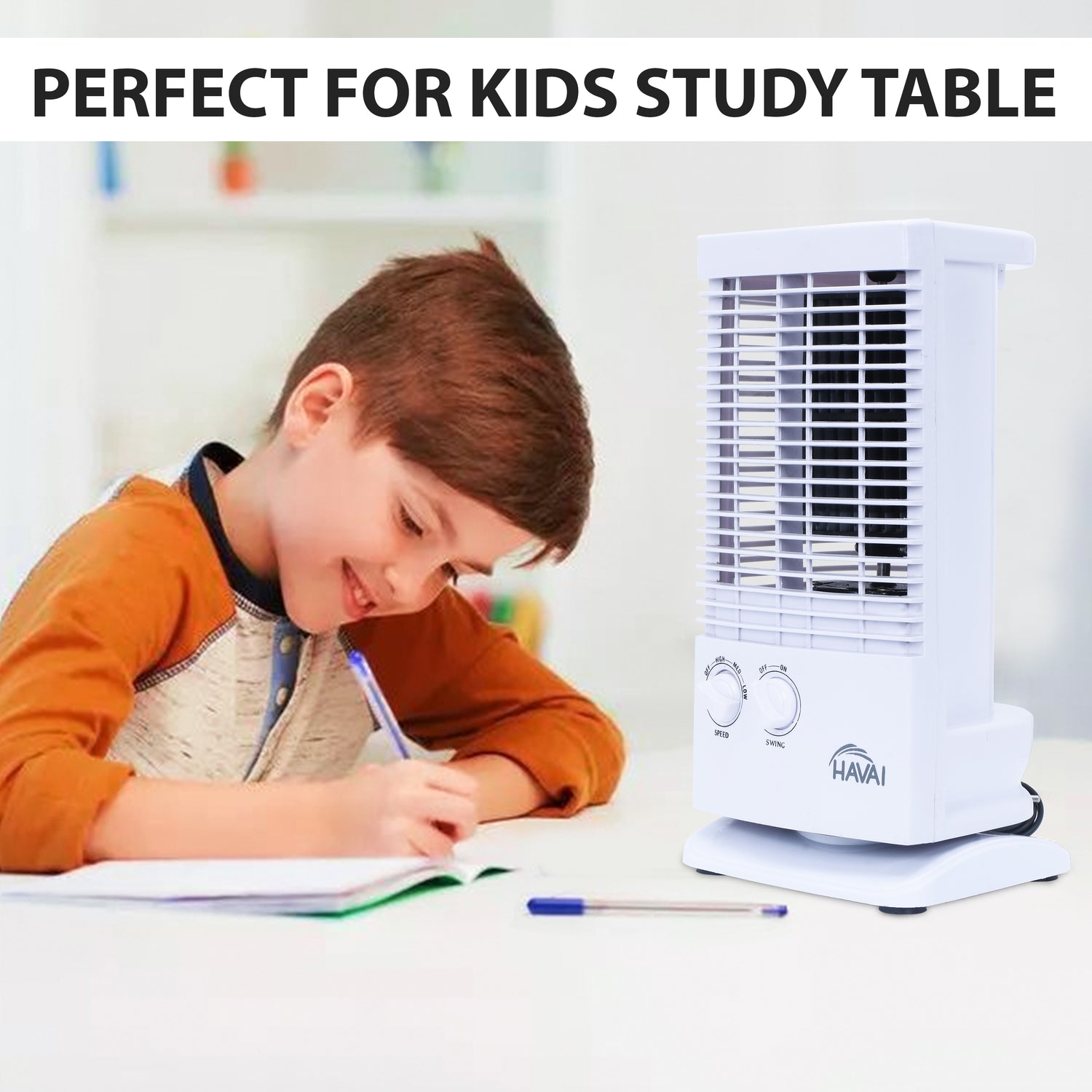 HAVAI Small Tower Fan - White