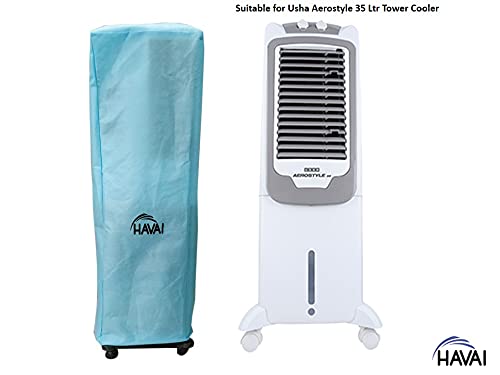 HAVAI Anti Bacterial Cover for Usha Aerostyle 35 Tower Cooler Water Resistant.Cover Size(LXBXH) cm:34.5 X 36 X 108.5