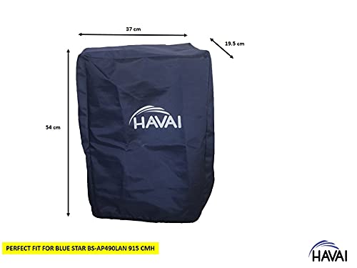 HAVAI Premium Cover for Blue Star BS-AP490LAN 915 CMH Air Purifier 100% Waterproof Size (LXBXH) cm : 37 X 19.5 X 65