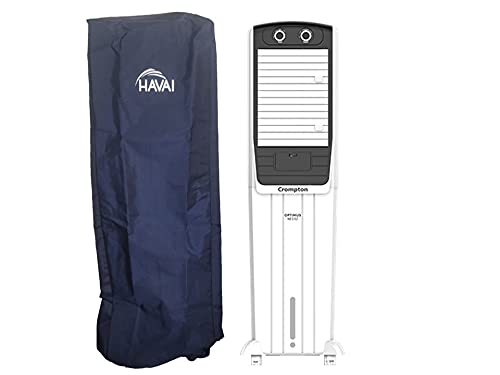 HAVAI Premium Cover for Crompton Neo 52 Litre Tower Cooler 100% Waterproof Cover Size(LXBXH) cm:38 X 42.5 X 132.5
