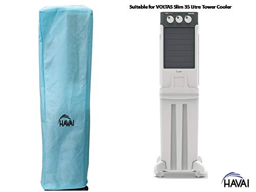 HAVAI Anti Bacterial Cover for Voltas Slim 35 Litre Tower Cooler Water Resistant. Cover Size(LXBXH) cm: 42 X 32 X 110
