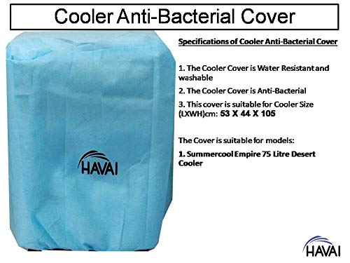 HAVAI Anti Bacterial Cover for Summercool Empire 75 Litre Desert Cooler Water Resistant.Cover Size(LXBXH) cm:53 X 44 X 105