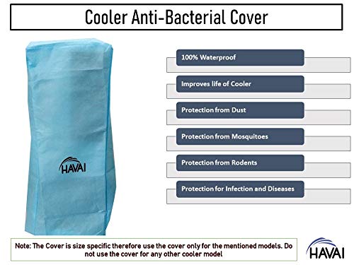 HAVAI Anti Bacterial Cover for Symphony Diet 3D 20i Black Tower Cooler Water Resistant.Cover Size(LXBXH) cm:32 X 30 X 83.3