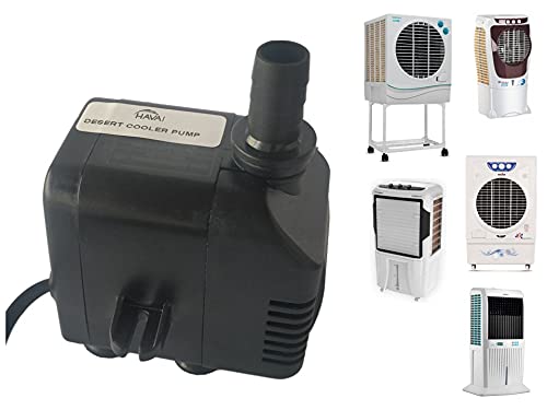 HAVAI Submersible Cooler Pump - Suitable for Air Coolers - 50 to 100 litres Tank Capacity with 2 Nozzles (L Type & Straight Type)