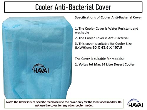 HAVAI Anti Bacterial Cover for Voltas Jet Max 54 Litre Desert Cooler Water Resistant.Cover Size(LXBXH) cm: 60 X 43.5 X 107.5