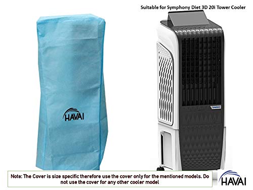 HAVAI Anti Bacterial Cover for Symphony Diet 3D 20i Black Tower Cooler Water Resistant.Cover Size(LXBXH) cm:32 X 30 X 83.3