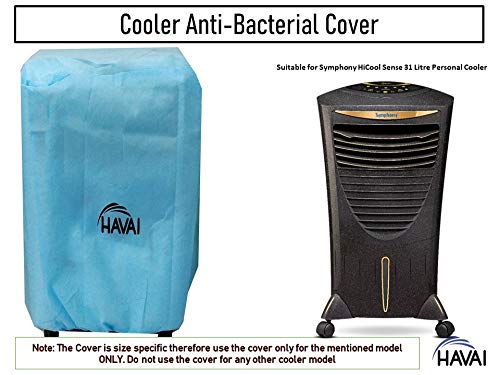 HAVAI Anti Bacterial Cover for Symphony Hi Cool Sense Black 31 Litre Personal Cooler Water Resistant.Cover Size(LXBXH) cm:55.5 X 43 X 88.5