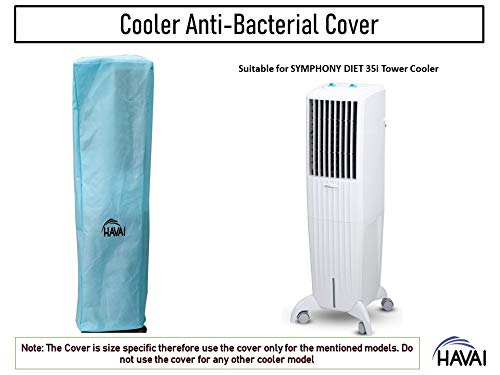 HAVAI Anti Bacterial Cover for Symphony Diet 35i Tower Cooler Water Resistant.Cover Size(LXBXH) cm:43 X 36 X 115.5