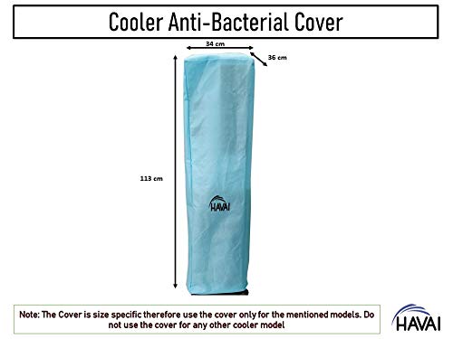 HAVAI Anti Bacterial Cover for SmartBuy 30 Litre Tower Cooler Water Resistant.Cover Size(LXBXH) cm:34 X 36 X 113