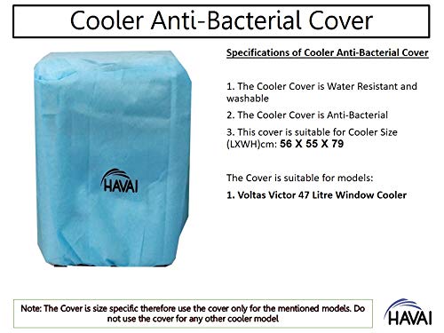 HAVAI Anti Bacterial Cover for Voltas Victor 47 Litre Window Cooler Water Resistant.Cover Size(LXBXH) cm:56 X 55 X 79