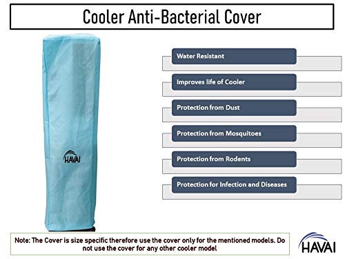 HAVAI Anti Bacterial Cover for Symphony Diet 50i Tower Cooler Water Resistant.Cover Size(LXBXH) cm:43 X 36 X 134.5