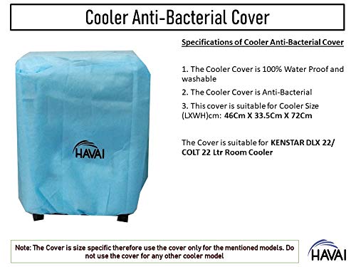 HAVAI Anti Bacterial Cover for Kenstar Colt 22 or Kenstar DLX 22 Litre Personal Cooler Water Resistant.Cover Size(LXBXH) cm:46 X 33.5 X 72