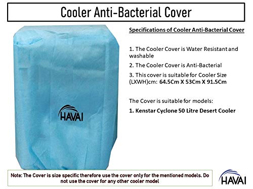 HAVAI Anti Bacterial Cover for Kenstar Cyclone 50 Litre Desert Cooler Water Resistant.Cover Size(LXBXH) cm: 64.5 X 53 X 91.5