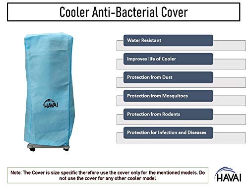 HAVAI Anti Bacterial Cover for Usha Tornado 20 Litre Tower Cooler Water Resistant.Cover Size(LXBXH) cm: 38 X 37 X 95.5