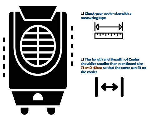 HAVAI Anti Bacterial Cover with Size (LXBXH) cm: 70 X 60 X 110. Water Resistant, Blue Colour