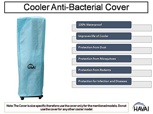 HAVAI Anti Bacterial Cover for McCoy Jet 36 Litre Tower Cooler Water Resistant.Cover Size(LXBXH) cm:42.1 X 42 X 110