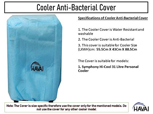 HAVAI Anti Bacterial Cover for Symphony Hi Cool 31 Litre Personal Cooler Water Resistant.Cover Size(LXBXH) cm:55.5 X 43 X 88.5