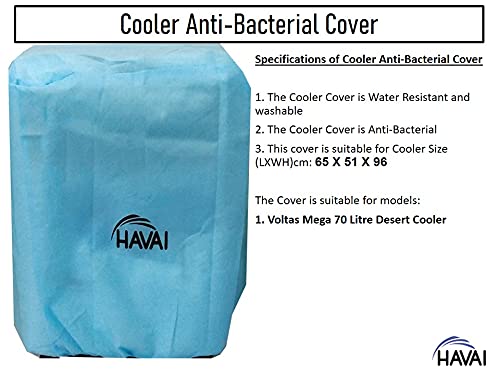 HAVAI Anti Bacterial Cover for Voltas Mega 70 Litre Desert Cooler Water Resistant.Cover Size(LXBXH) cm: 65 X 51 X 96.5