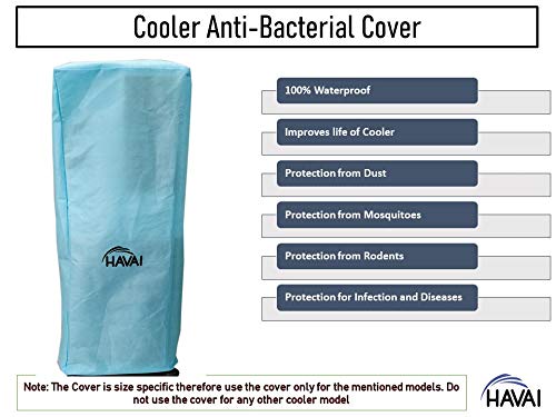 HAVAI Anti Bacterial Cover for Symphony Storm 100i Diet 100 Litre Tower Cooler Water Resistant.Cover Size(LXBXH) cm: 61 X 48.5 X 168.5