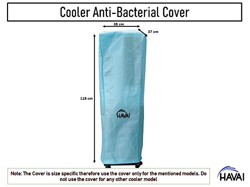 HAVAI Anti Bacterial Cover for Usha Tornado ZX 34 Litre Tower Cooler Water Resistant. Cover Size(LXBXH) cm: 38 X 37 X 118