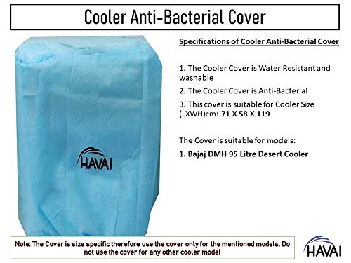 HAVAI Anti Bacterial Cover for Bajaj DMH 95 Litre Desert Cooler Water Resistant.Cover Size(LXBXH) cm: 71 X 58 X 119